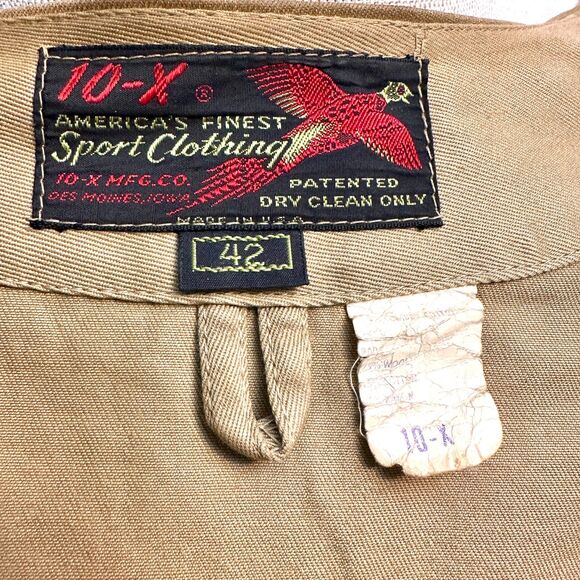 Vintage 10-X USA Wool Padded Shooting Jacket Utility Coat Fits Men's Medium - Picture 3 of 10